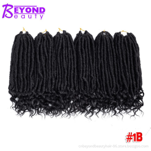 Goddess Locs Crochet Hair Straight Faux Locs With Curly Ends Soft Dreadlocks Crochet Hair Crochet Braid Hair